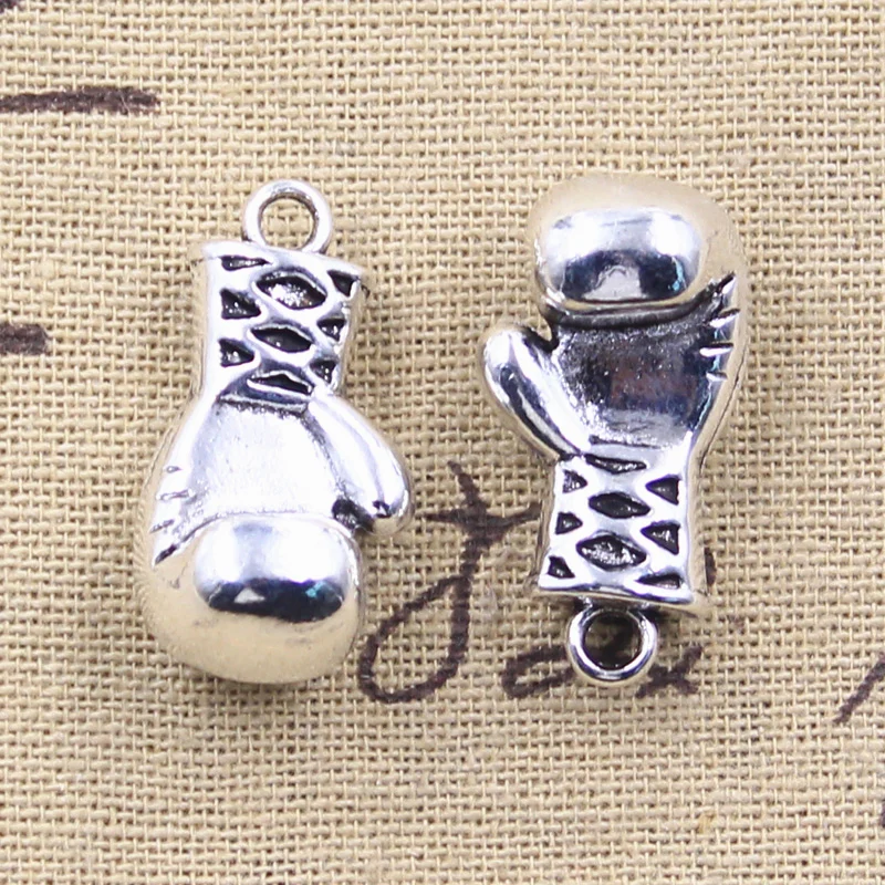3pcs Charms 3D Boxing Glove Fist 28x15x13mm Antique Silver Color Pendants DIY Crafts Making Findings Handmade Tibetan Jewelry