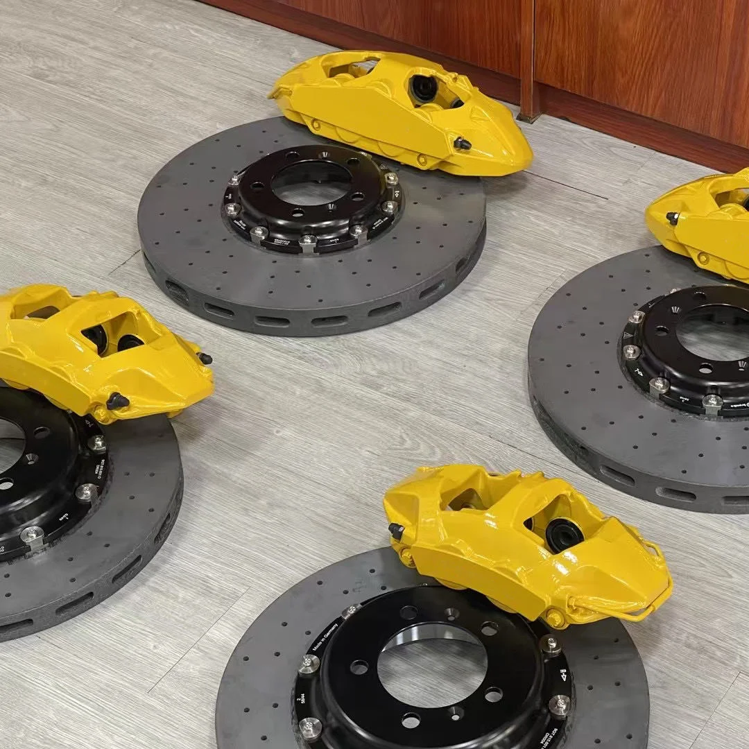 New Modified Carbon Ceramic Brake 10 Pot 4 Piston Brake Kit 420mm+390mm Disc Rotor For 911 718 Series