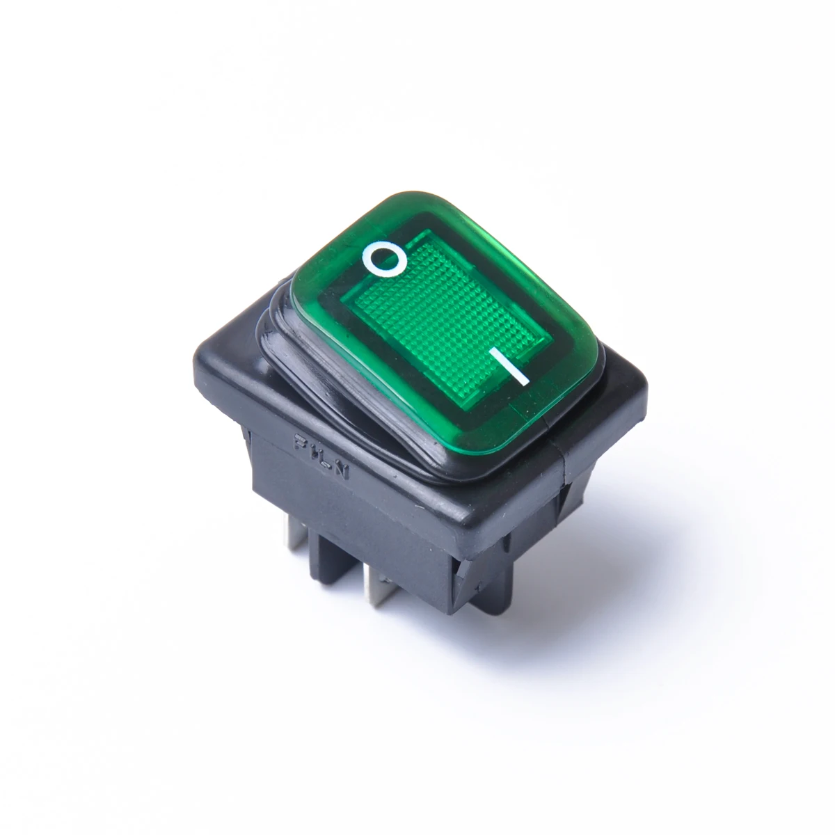 

4 Pin Waterproof Car Rocker Switch 12V DC SILVER Terminal Dust Proof Low Pressure Boat Toggle On Off Yellow Light