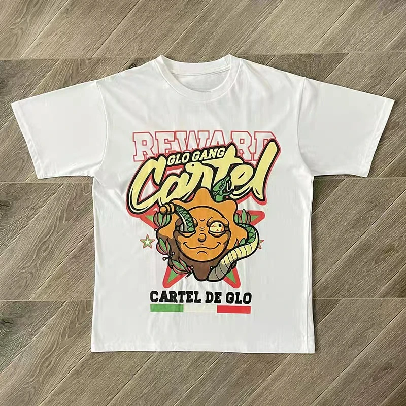 

Retro Classic Pattern Printed Cotton T-shirt with Fashion Printed Streetwear Fashion Soft Fabric Men's and Women's Summer Wear