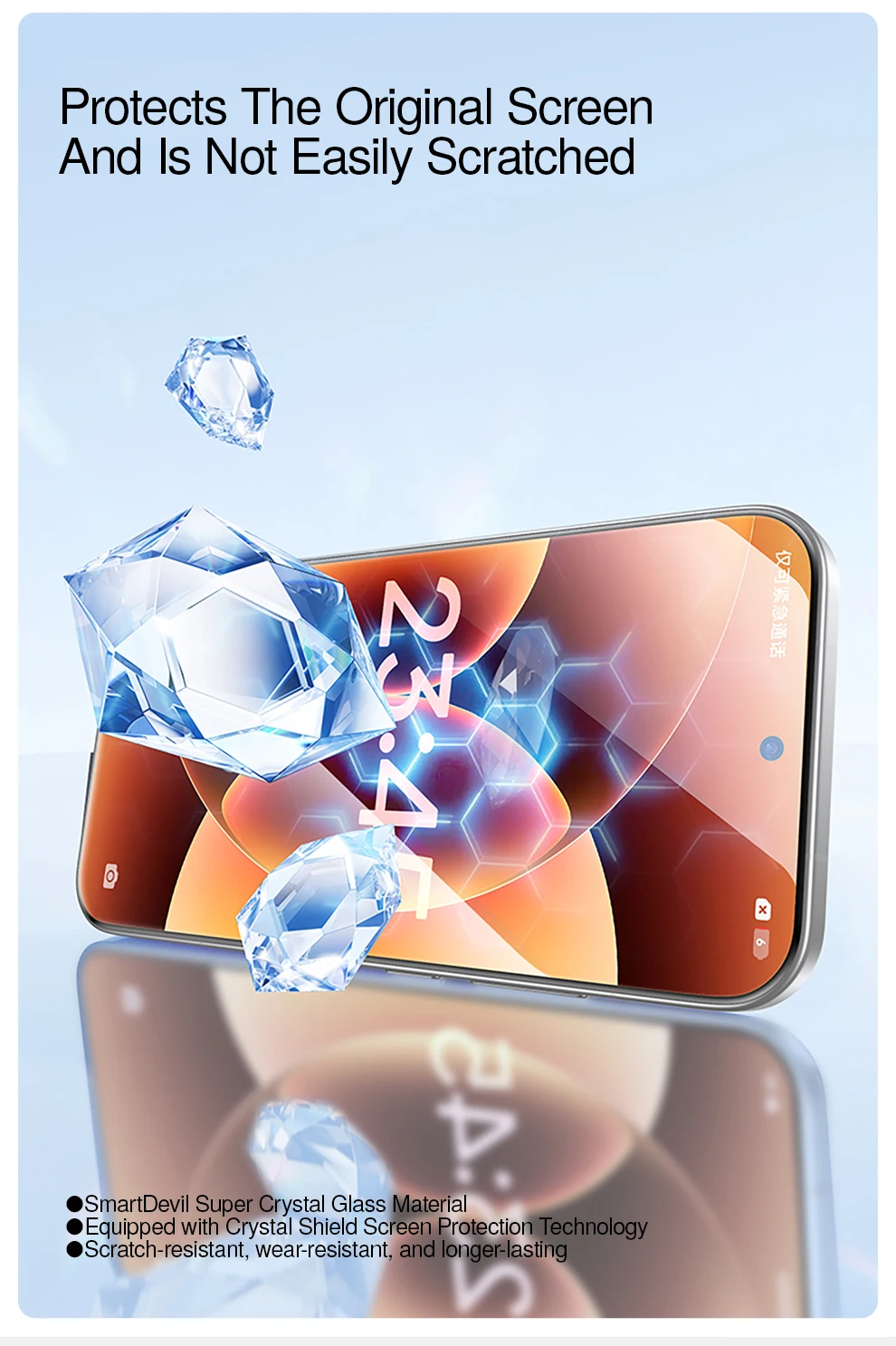 SmartDevil 2 Stück Displayschutzfolie für Xiaomi 17Ultra 17 Pro Max, HD-Hartglasfolie für Mi 17 17 Pro, Anti-Fingerabdruck – Detail 6