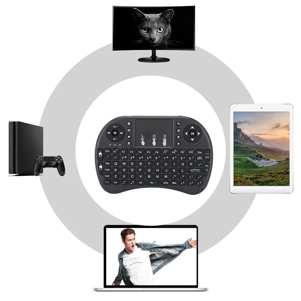 Black Keyboard Keyboard Mini Keyboard Mini i8 Flying Mouse Wireless Keyboard for Home Multimedia for Smart TV PC for Android
