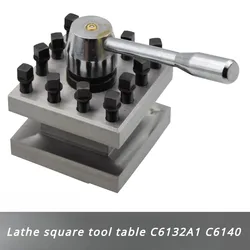 Square Tool Post Rest Metal Holder Tool Holder C6132A1/C6140 Lathe Accessories Square Tool Post Screw Lathe Spare Parts