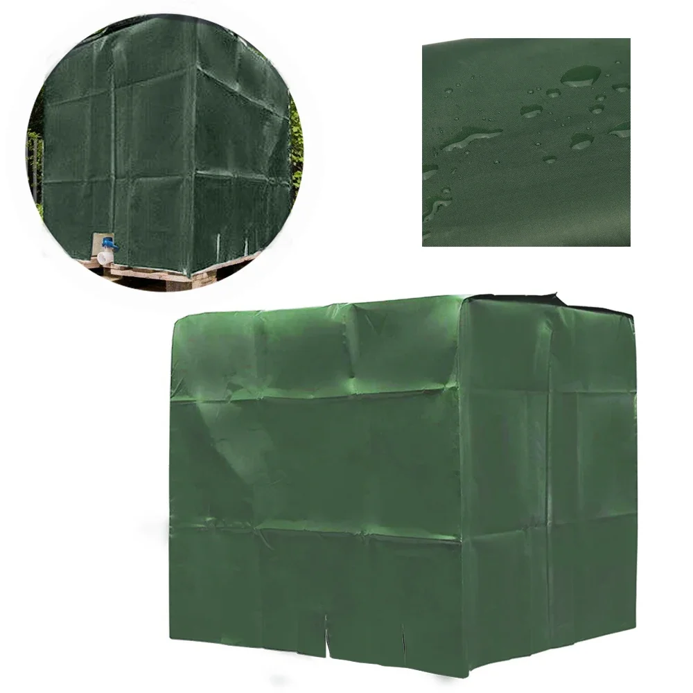 Green 1000L IBC Container Aluminum Foil Waterproof Dustproof Cover Rainwater Tank Oxford Cloth UV Protection Cover