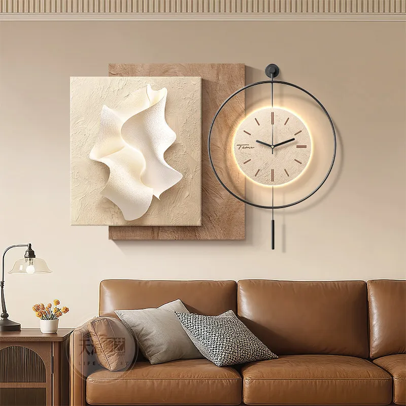 Creative Silent Wall Clocks Interior Modern Aesthetic Round Design Wall Watch Fashion Living Room Reloj Pared Home Decoration