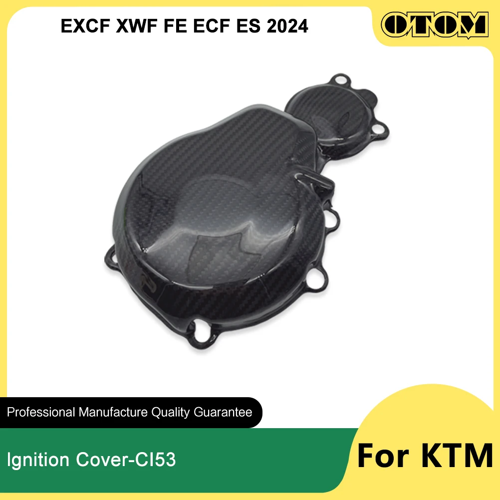 OTOM 2024 Motorcycle Ignition Cover Guard Carbon Fiber Magneto Protector For KTM HUSQVARNA GASGAS EXCF XWF FE ECF ES 250 350