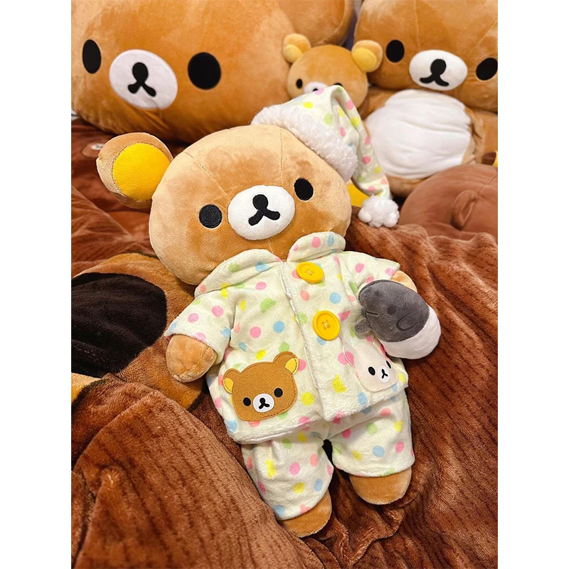 Kawaii Cartoon Rilakkuma Pajamas Doll Plush Toys Pillow Bedroom Sofa Ornament Cotton Children Birthday Gift Girl Christmas Gift