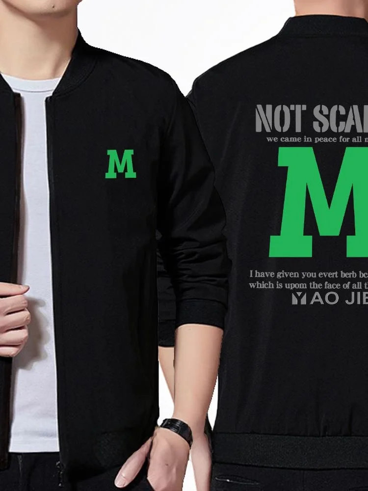 Jaket Pria Kasual Musim Semi Gugur Longgar Resleting Baseball Lengan Panjang Trendy Sweatshirt Ukuran Besar Hoodie Jaet