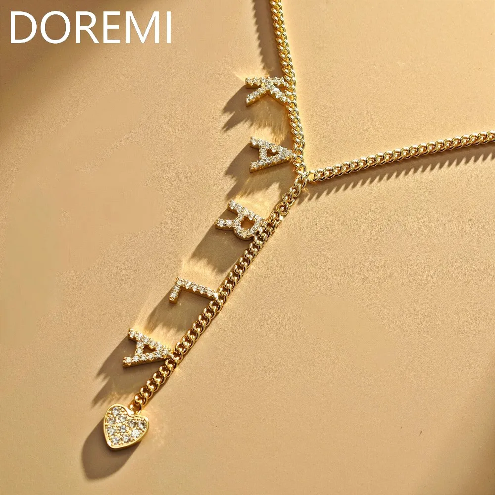 

Lateefah Cz имя персонализированные ювелирные изделия с подвеской в виде буквы на заказ ожерелье с подвеской размером 9 мм