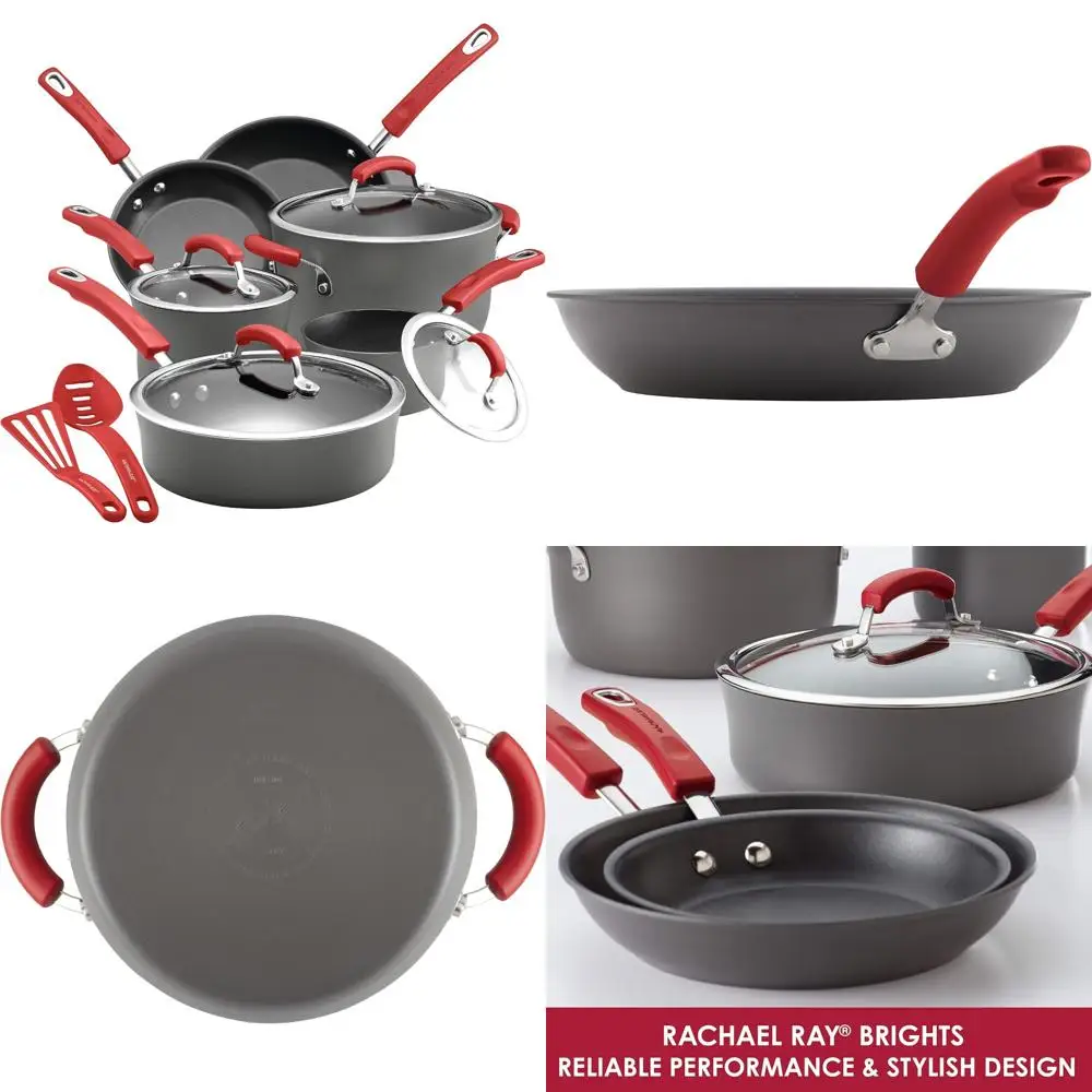 

GreenPan Paris Pro Collection: 11-Piece Hard Anodized Ceramic Nonstick Cookware Set with Stainless Steel Lids, PFAS-Free
