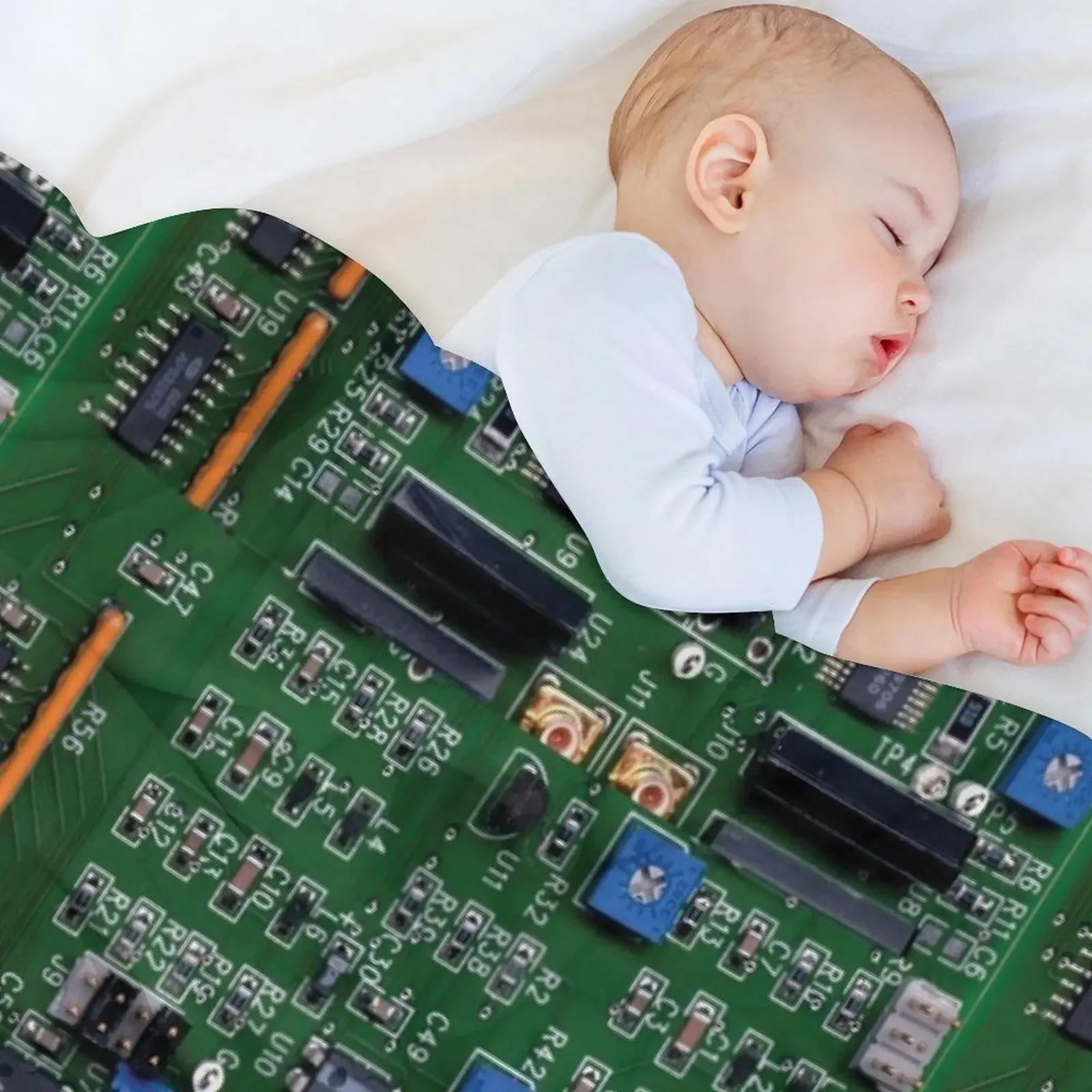 Electronic circuit board with chips Throw Blanket Soft Polar warm winter for sofa Blankets