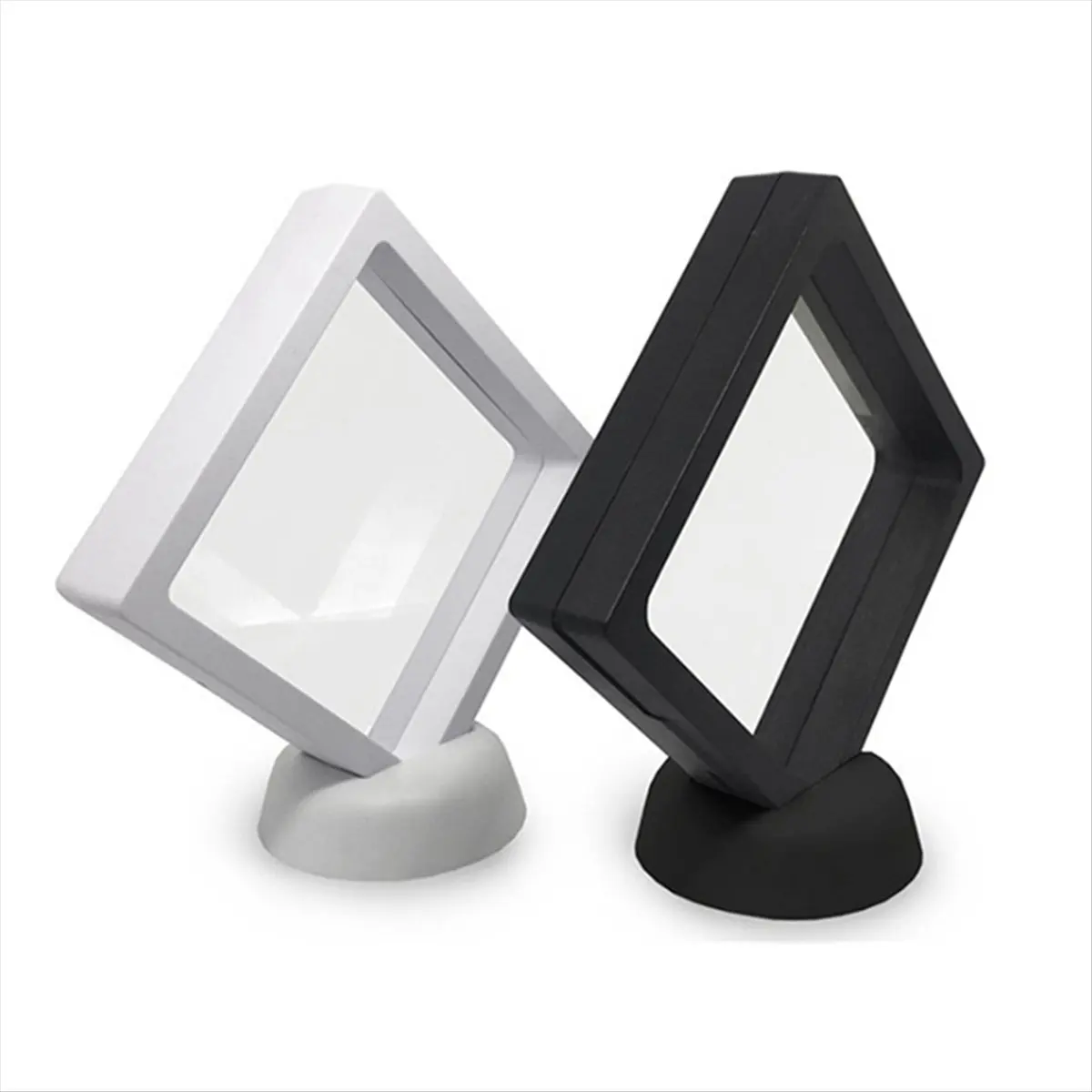 ABFW 30 Pcs 3D Floating Coin Display Frame Stand Storage Boxes for Jewelry Ring Earrings Coin Medals Challenge Medal Holder B