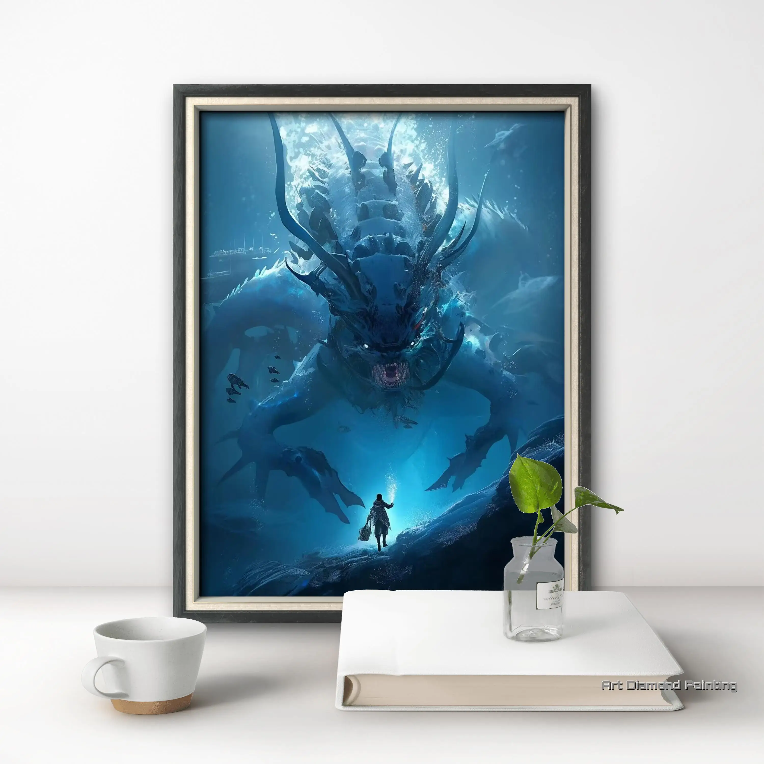 Cthulhu Scary Sea Monster Adventure DIY 5D AB Drill Diamond Painting Fantasy Deep-sea Mosaic Cross Stitch Embroidery Home Decor