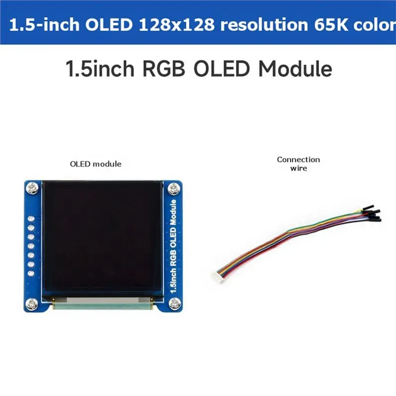 A52T SSD1351 1.5-Inch RGB OLED Module 128X128 Resolution 65K Colors Display Expansion Board For Raspberry Pi 4B& Jetson Nano - view 3