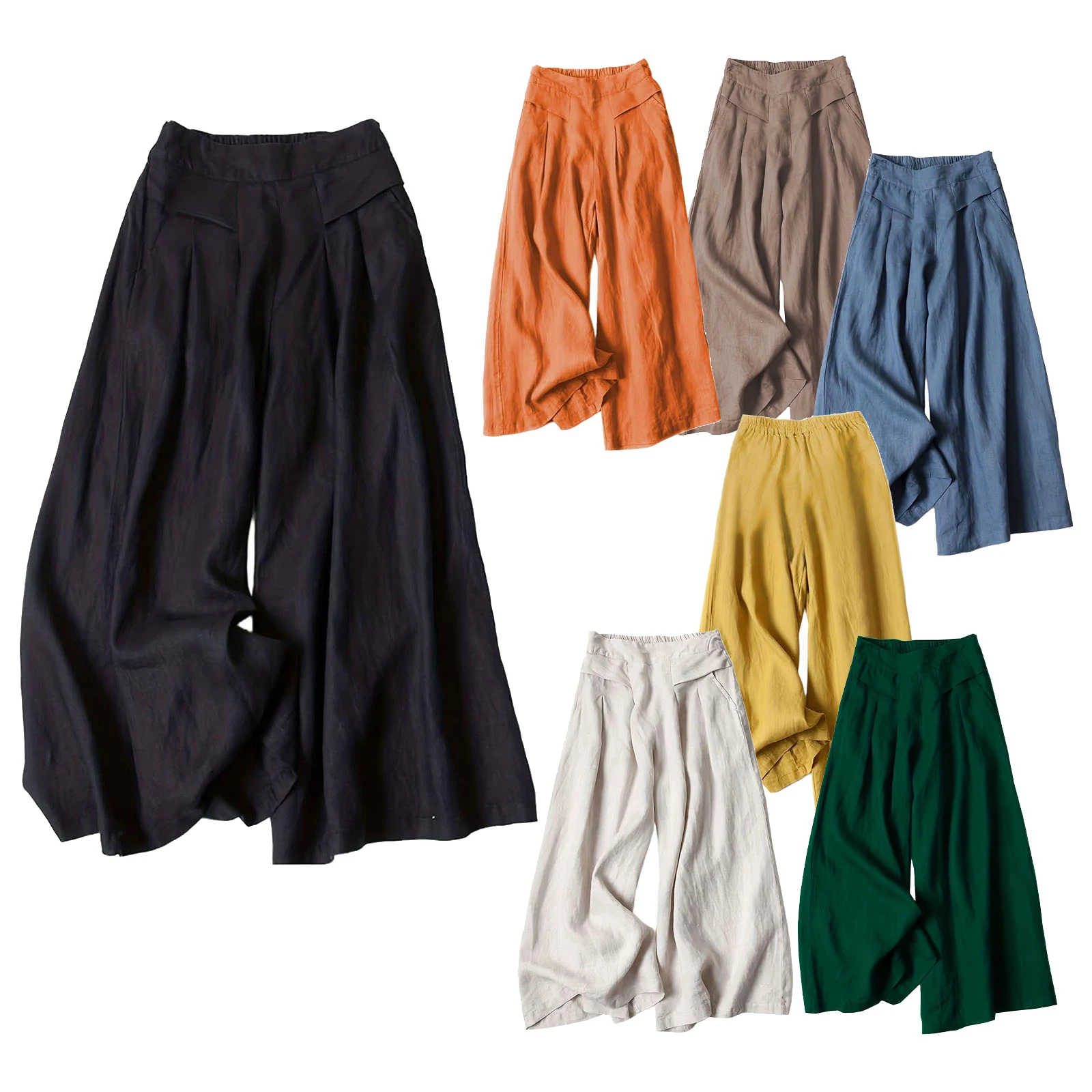 Frauen Sommer Hip Hop Cargo Hosen Elastische Taille Seitentaschen Breite Bein Hosen für Street Dance Praxis Lose Tanzen Hosen