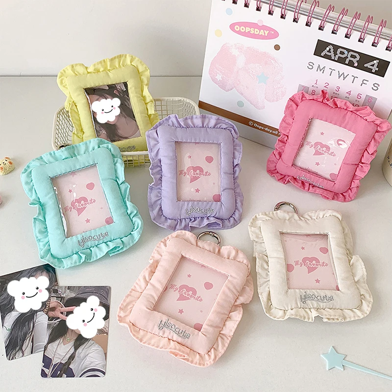 

Kpop Idol Card Holder Kawaii 3 Inch Material Pillow Shaped Storage Bag Cute School Supply Pendant