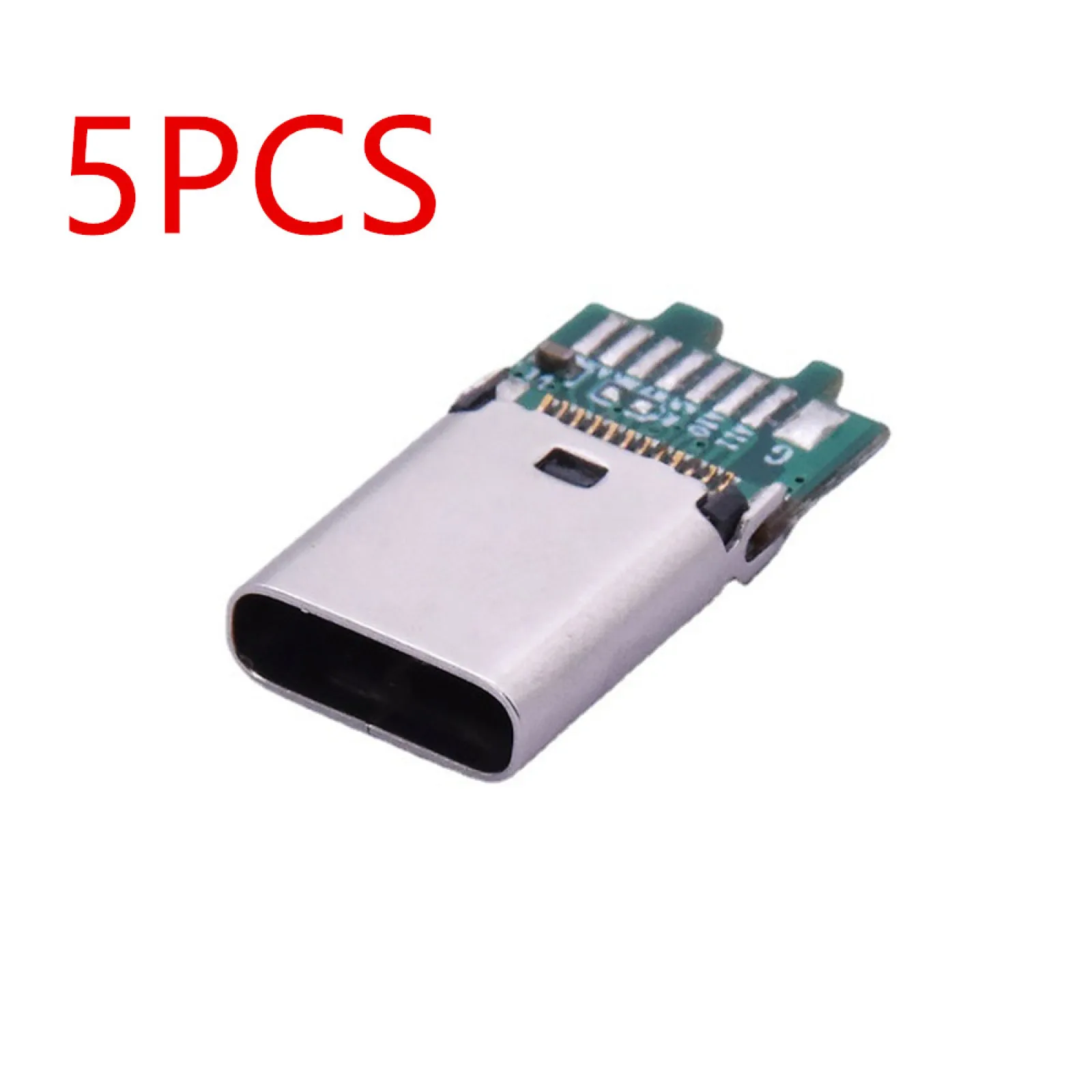 5Pcs USB 3.1 Type C Connector Female Socket Receptacle Adapter to Solder Wire Cable 24Pin DIY Charging Cable Support PCB Board