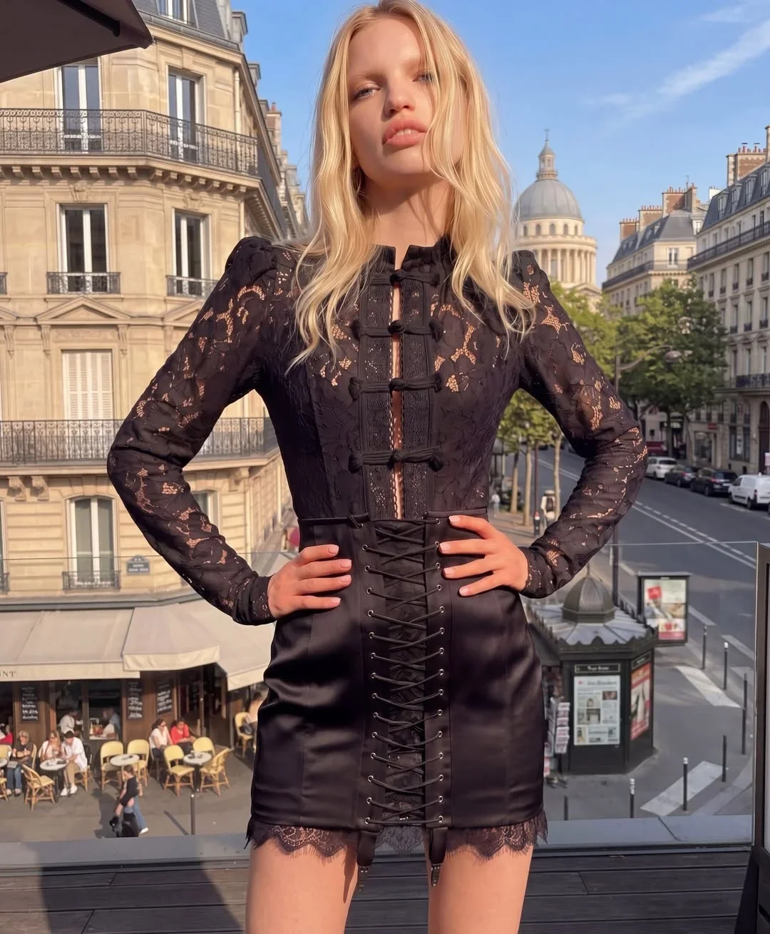 solid-satin-waistband-clothing-accessories-women's-high-waist-lace-up-bodycon-bottoms-fashion-chic-trendy-female-daily-outfits