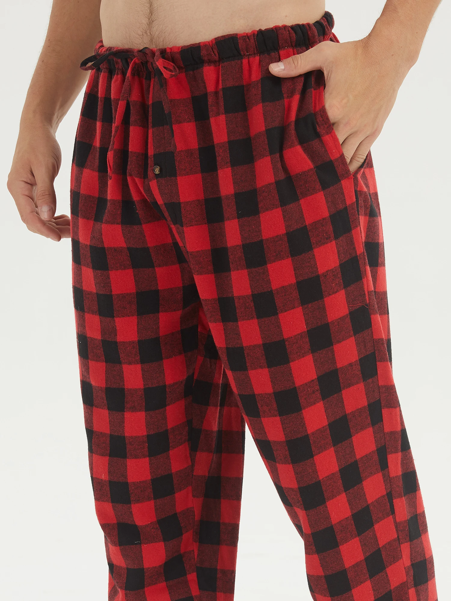 Mens Flannel Pajama Sets Cotton Plaid Pajamas for Men Pjs Set Soft Lounge Sleepwear Pj Pants with Pockets Flannel Shirts