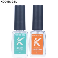 KODIES GEL 2 PCS/Set Primer Dehydrator Prep Base Coat for Nails UV Gel Polish Ultrabond Bonder Gellak Long Lasting 8ML Nailart