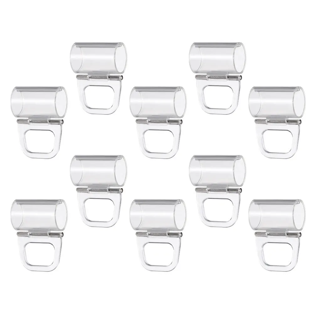 10 قطعة من مشابك الظل الدوارة البلاستيكية الشفافة ملحقات أعمى متينة سهلة التركيب ظلال دوارة مقبض سحب كليب