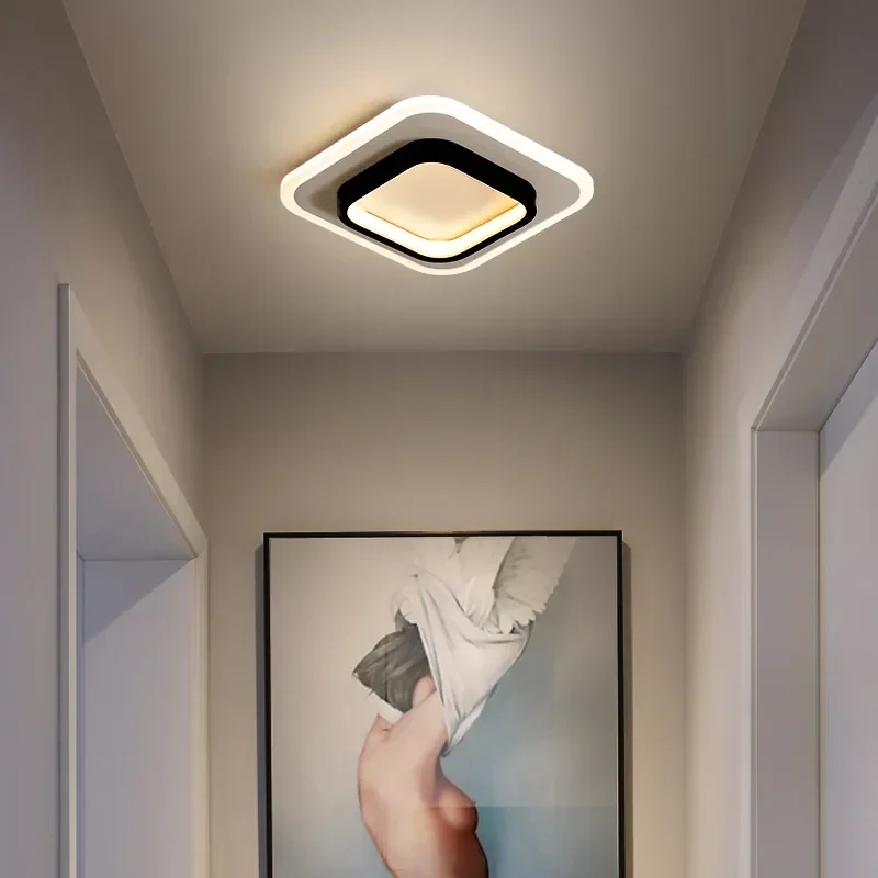 

Nordic Aisle LED Ceiling Lamp for Corridor Stairs Entrance Attic Square Indoor Lighting Minimalist Style Lights Kitchen Fixtures