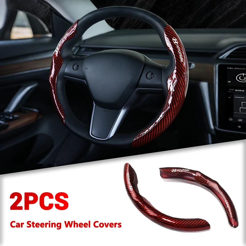 

Carbon Fibre Car Steering Wheel Anti Slip Protect Cover Accessories For Hyundai I20 IX20 IX35 I10 Solaris Azera Elantra Tucson