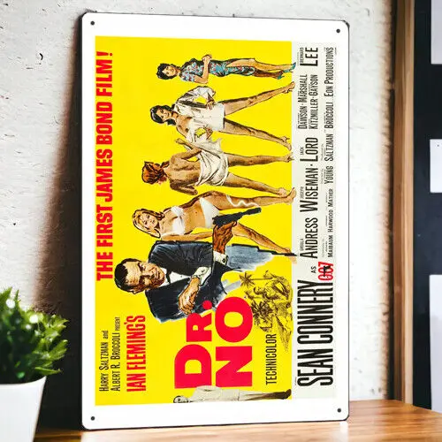 Dr. No (1962) Metal Movie Poster Tin Sign Plaque Film 8