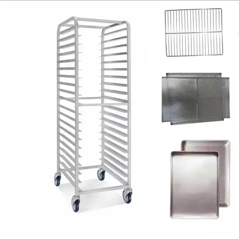 Stainless Steel 15 Layers Baking Trolley Bakeware Sheet Trays Wholesale Bread Baking Trolley Bakery Machine