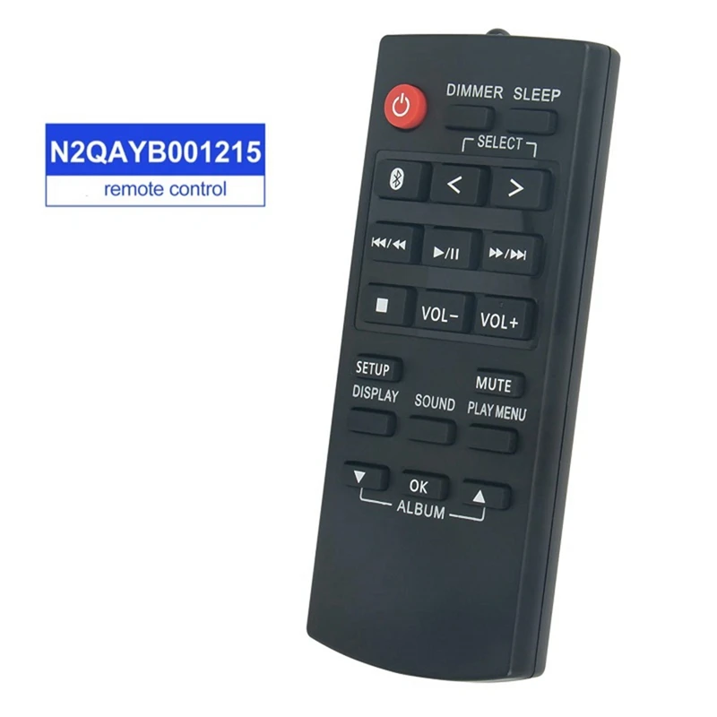 RISE-N2QAYB001215 Remote Control Replace For Panasonic Speaker Audio System SA-AKX320GS-K SA-AKX520E-K SC-TMAX10E-K SC-UA30