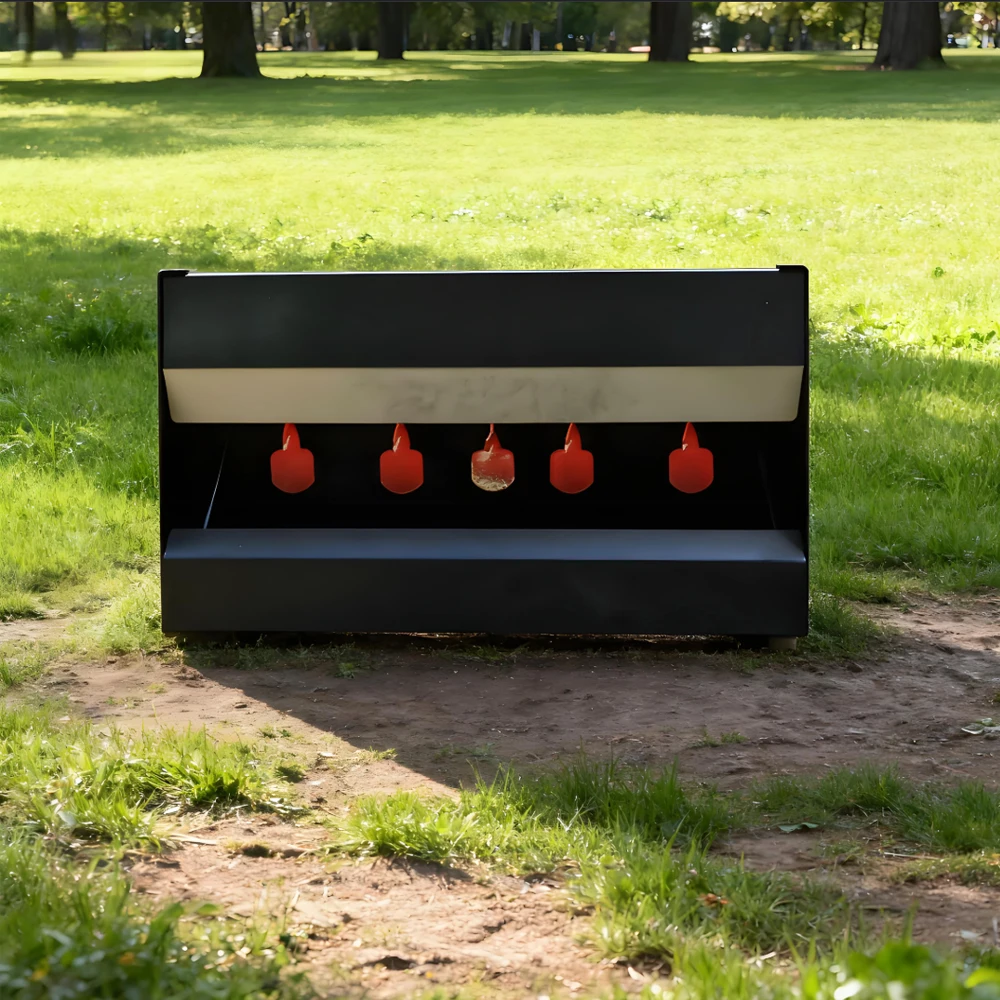 32*18*14.5 CM Medium-sized Bright Orange Target Shooting Practice Automatic Reset Five-piece Target Box
