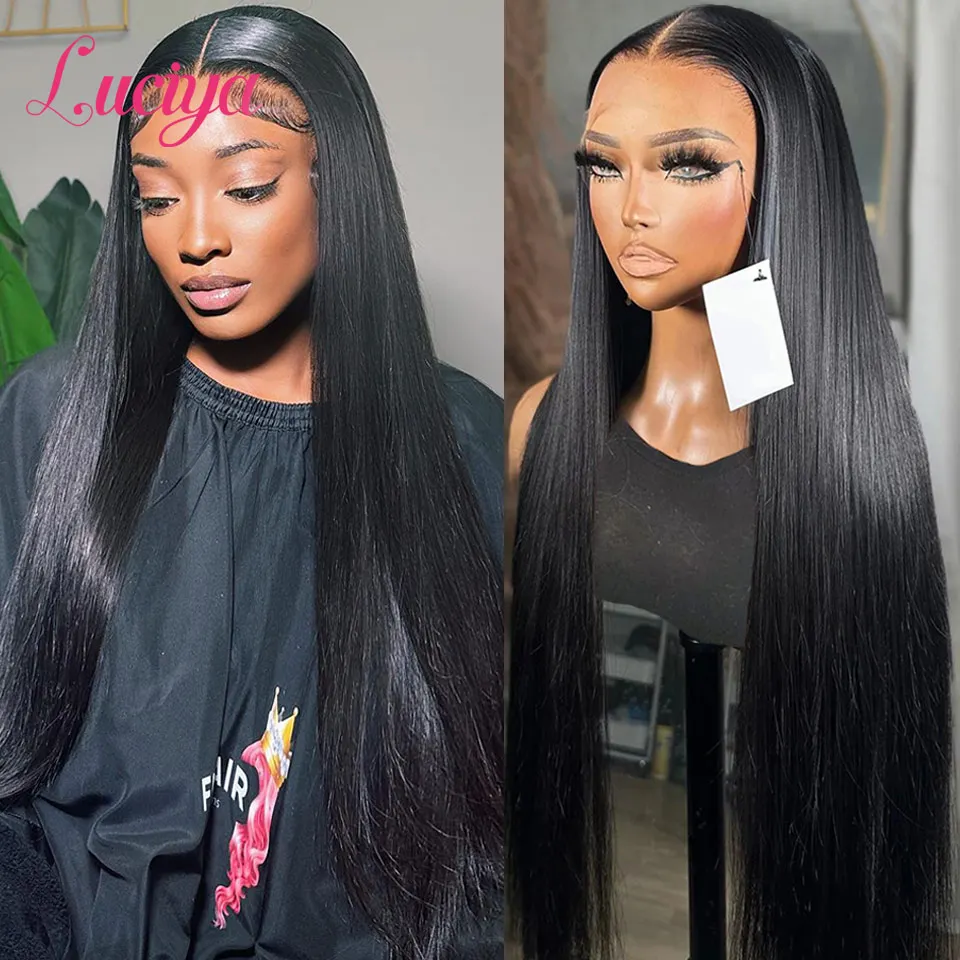 

Bone Straight 13x4/13x6 HD Transparent Lace Front Human Hair Wigs Pre Plucked 250 Density 13x6 Full Lace Frontal Wig Luciya Hair