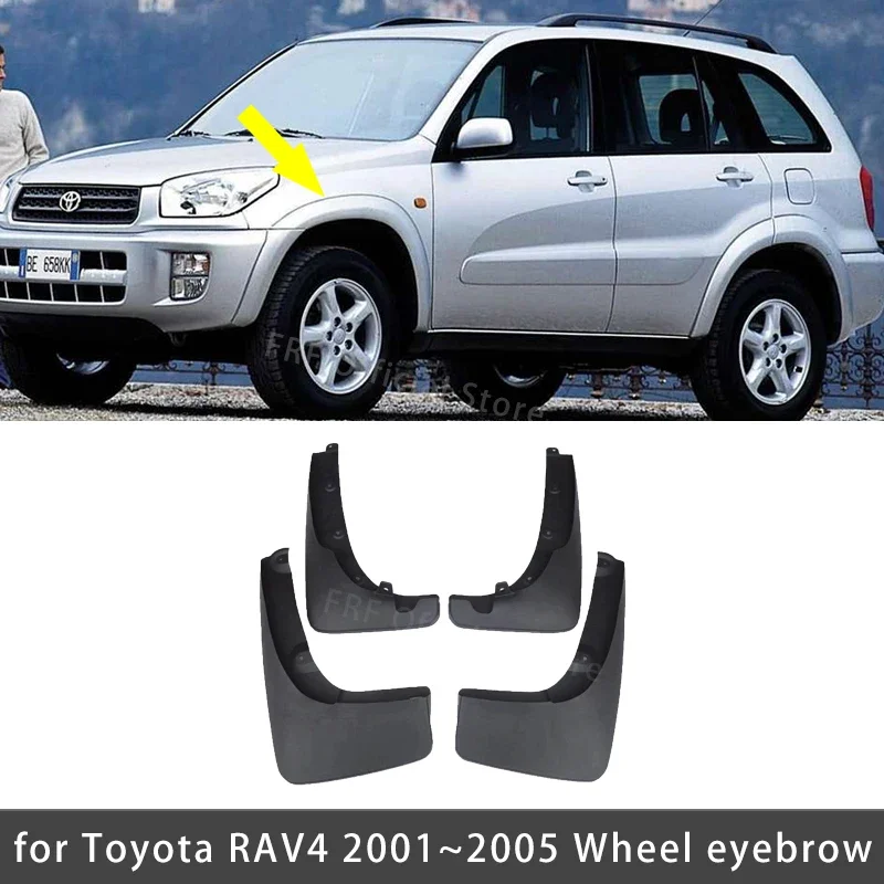 4PCS Car Mudguards For Toyota RAV4 RAV 4 XA20 2001 2002 2003 2004 2005 Car Mud Flaps Splash Guard Front Rear Fenders Accessories