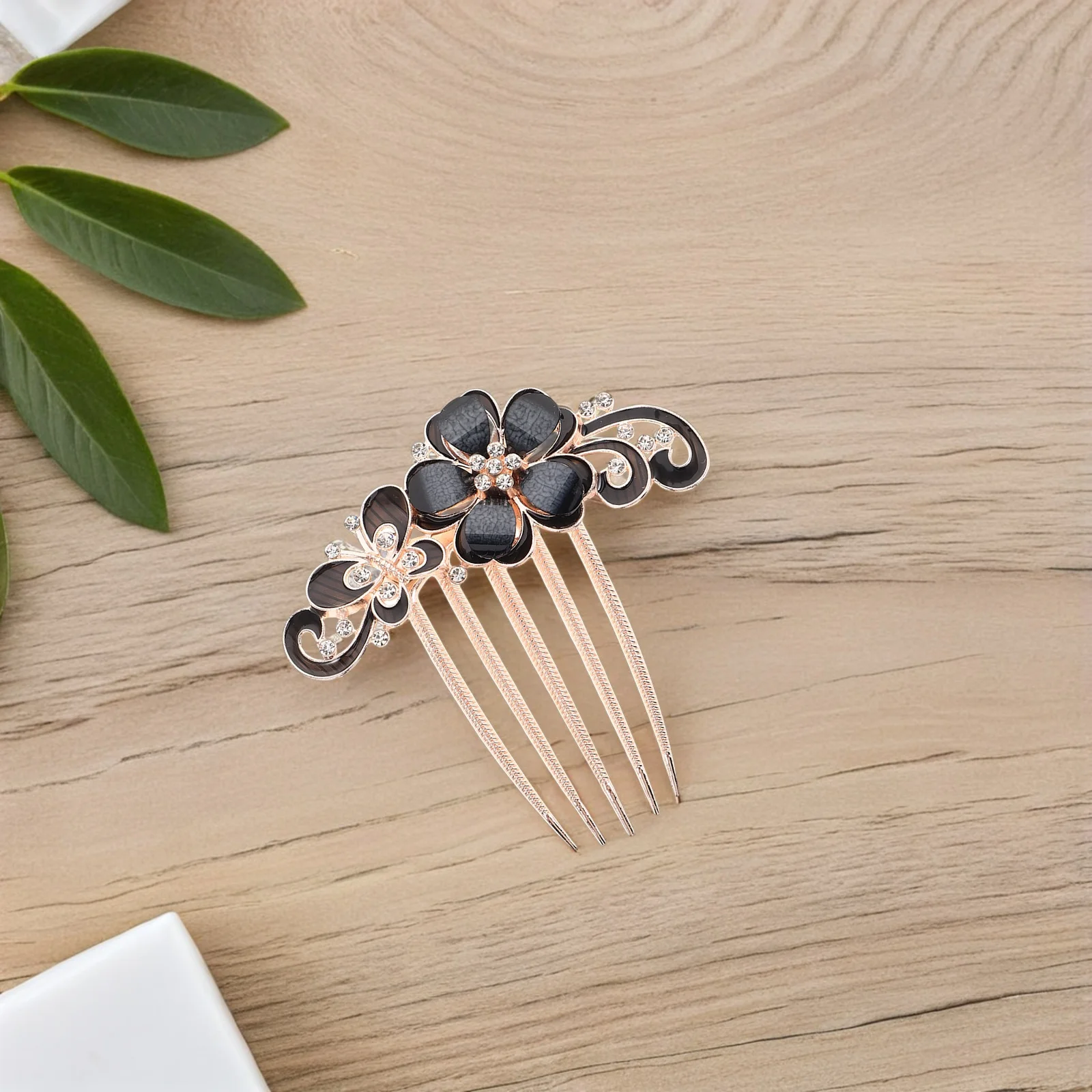 

Hair Barrettes Accessories Comb Small Metal Clips Flowers Elegant for Women Pin Grey Hairpin Mother