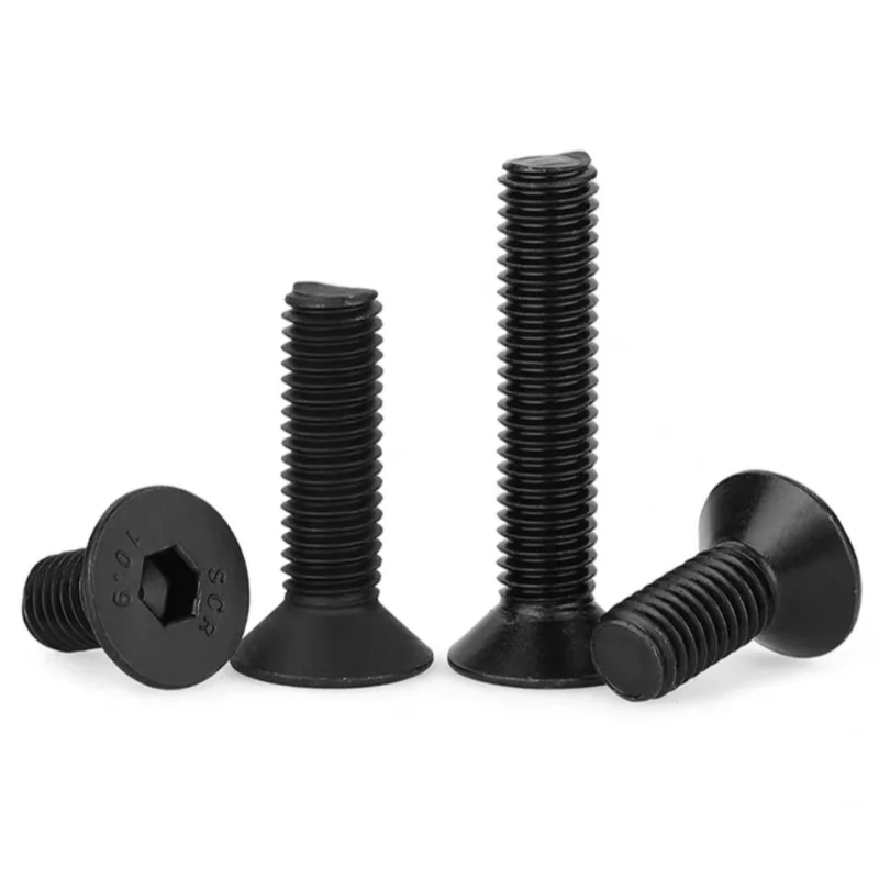 20 Pcs 3/16-24 1/4-20 5/16-18 3/8-16 5/32-32 1/8-40 BSW Imperial Round Cup Mushroom Head Machine Screw Grade 10.9 Black Bolts