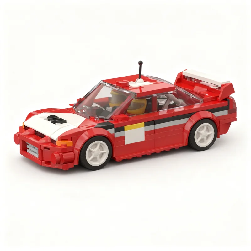 

348PCS MOC City Champions Super Car Mitsubishi Lancer Evolution Vi Rally Tarmac Spec Model Technology DIY Building Blocks Gift