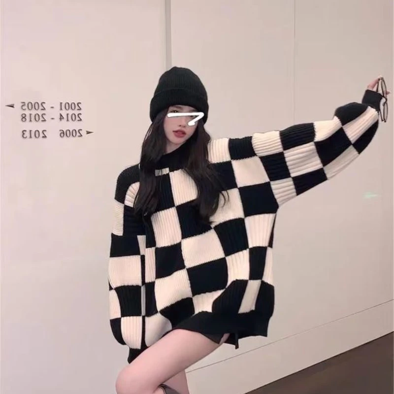 2023 New Spring and Autumn Fashion Casual Sweater Slouchy Style Age Reduction Foreign Style Outerwear Bottom Women\'s Top