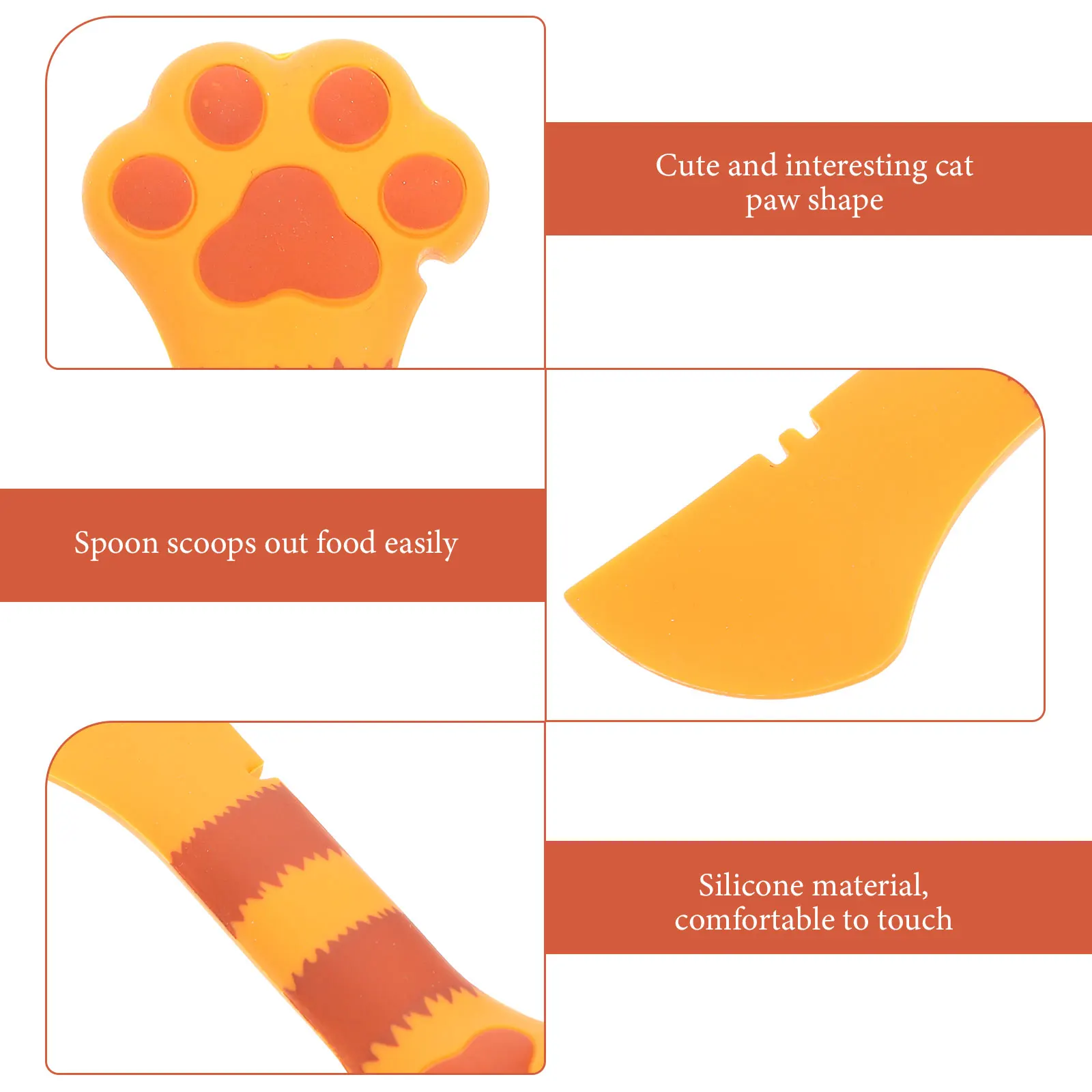 

Silicone Cat Food Scoop Pet Spoon Manual Can Opener Pink Mixing Tableware Multifunctional Canned Tool Reaches Bottom
