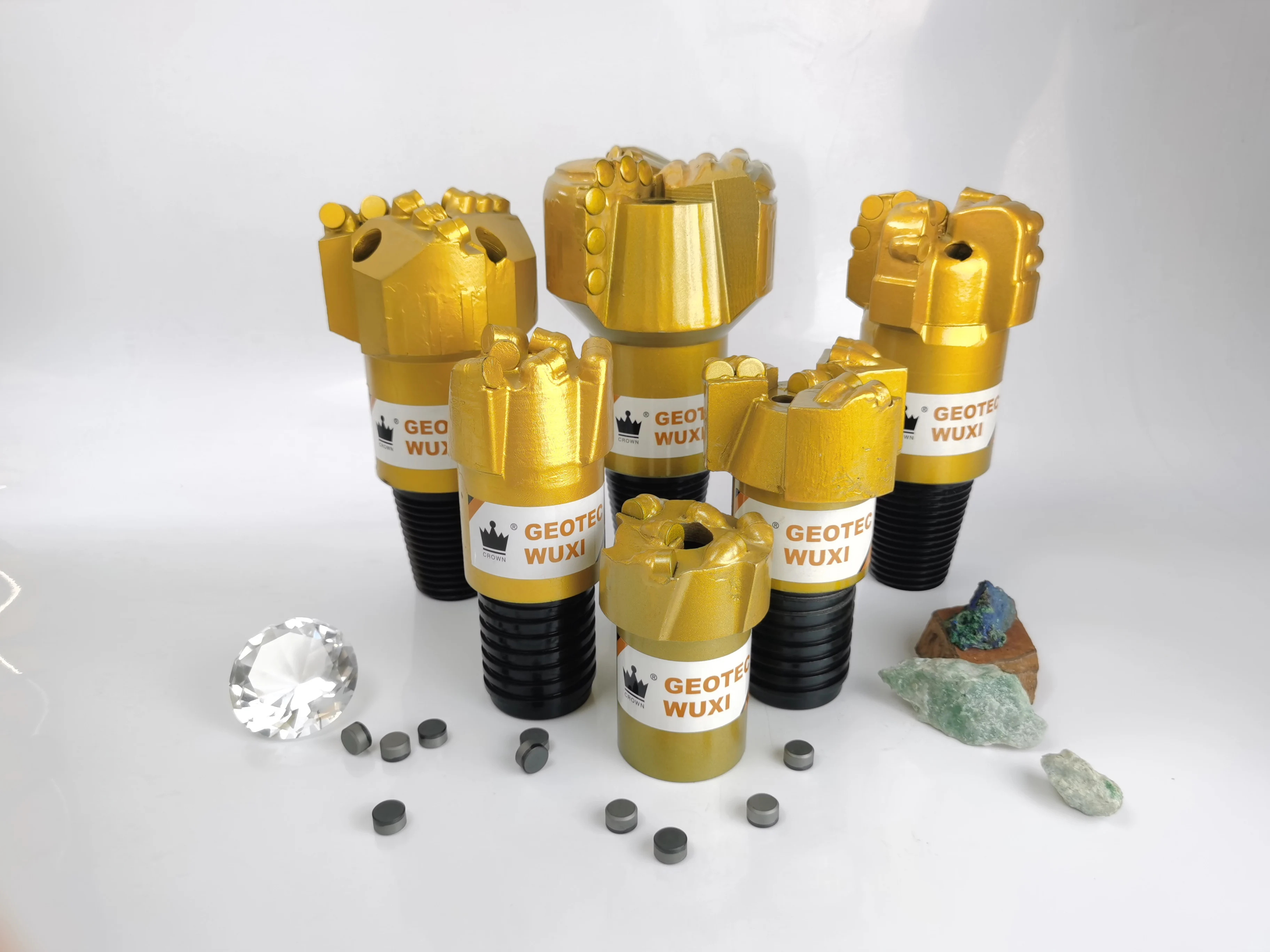 

Geotec Wuxi CROWN matrix Body Steel Body 4/6 Blades wings PDC Non-coring Bit Geological Drilling Hq Bit