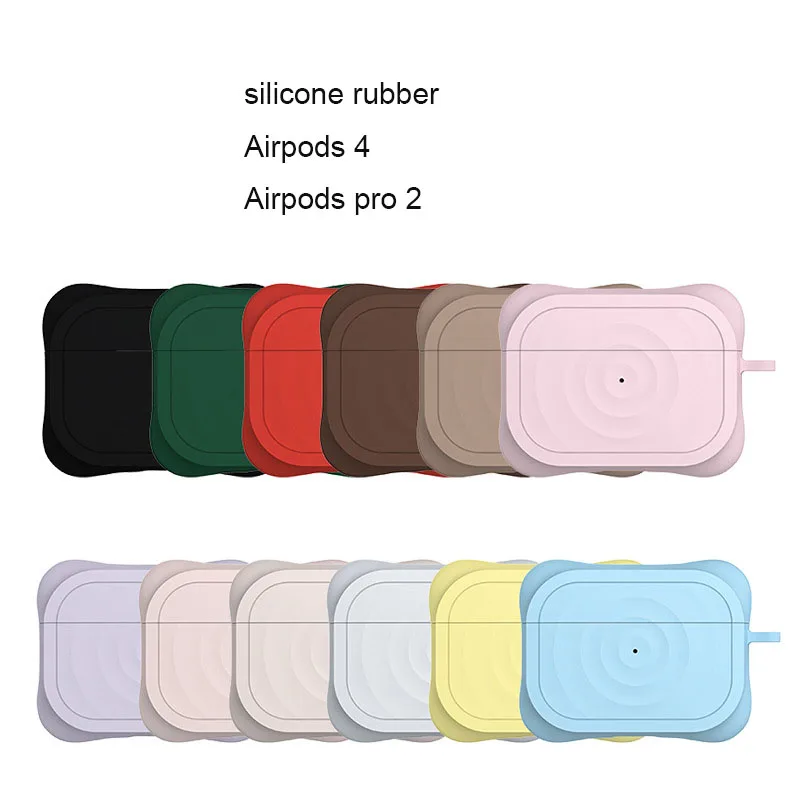 

Красочный тонкий защитный чехол для Airpods 4, противоударная сумка из силиконовой резины для Airpods Pro 2