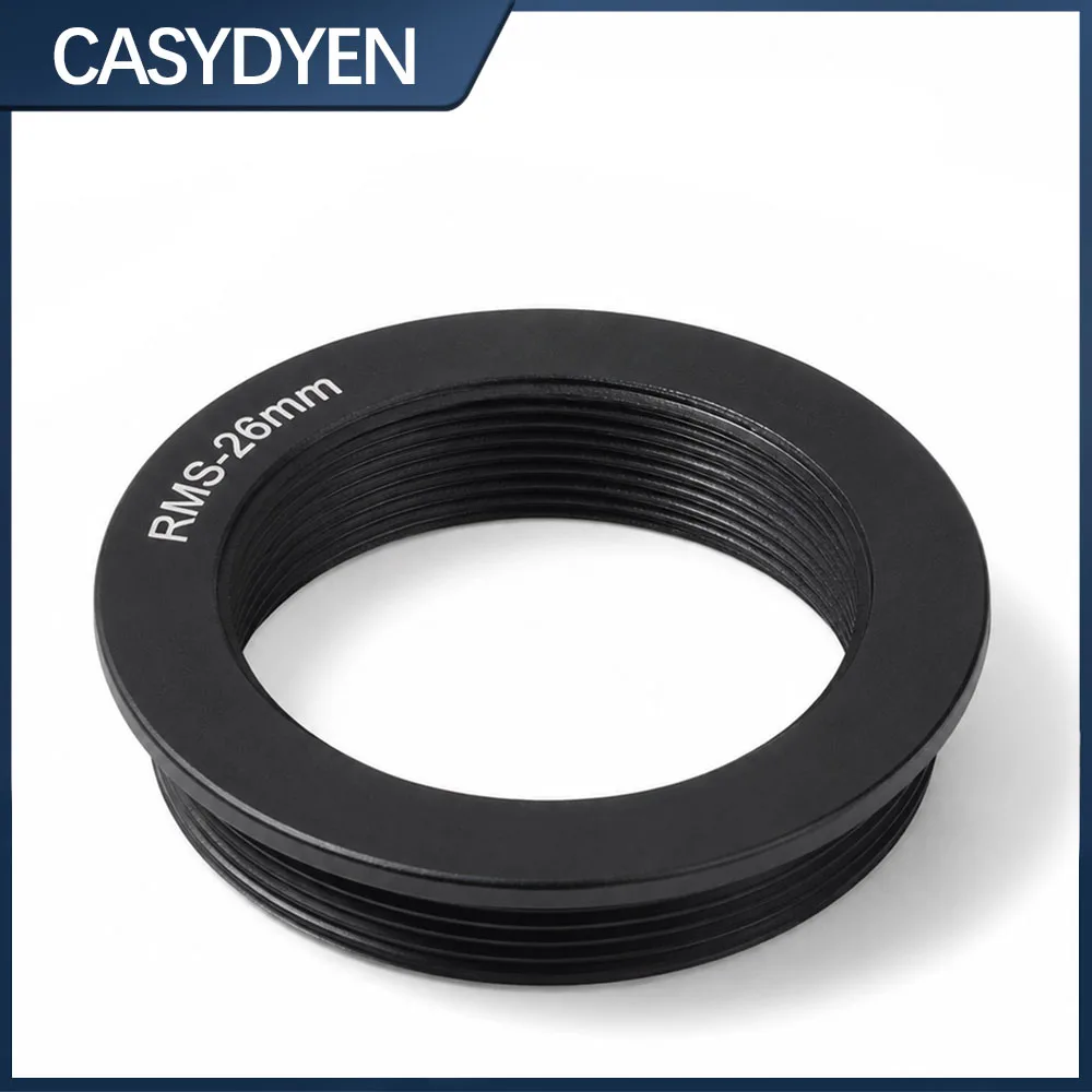 New Lens Adapter Ring RMS Inner Thread To M26 0.75 Outer Thread Conversion Ring Microscope Metal Lens Mount Adapter