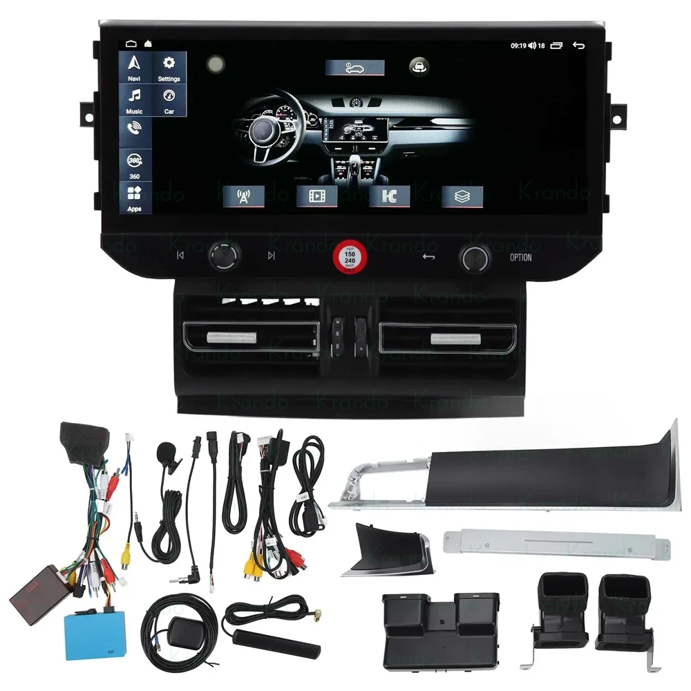 

Krando 12.3" New Design Wireless Android Auto Carplay Car Radio Gps for Porsche Macan 2012 + Head Unit Retrofit Display Screen