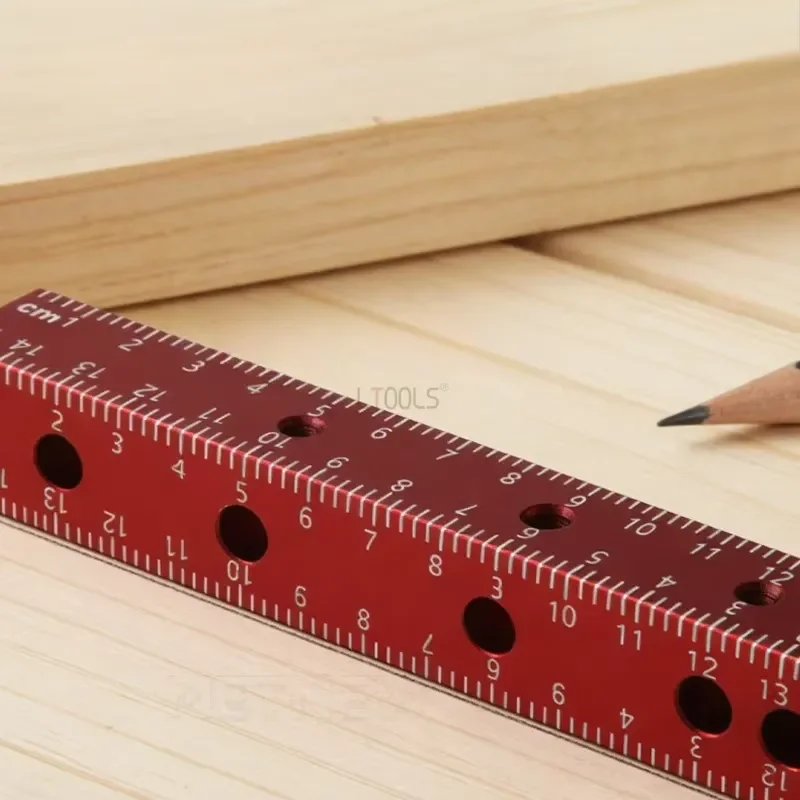 Magnetic 4-Sided Equal Height Marking Ruler Multi-Purpose High Precision Cabinet Hinge Installation Auxiliary Measuring Tool