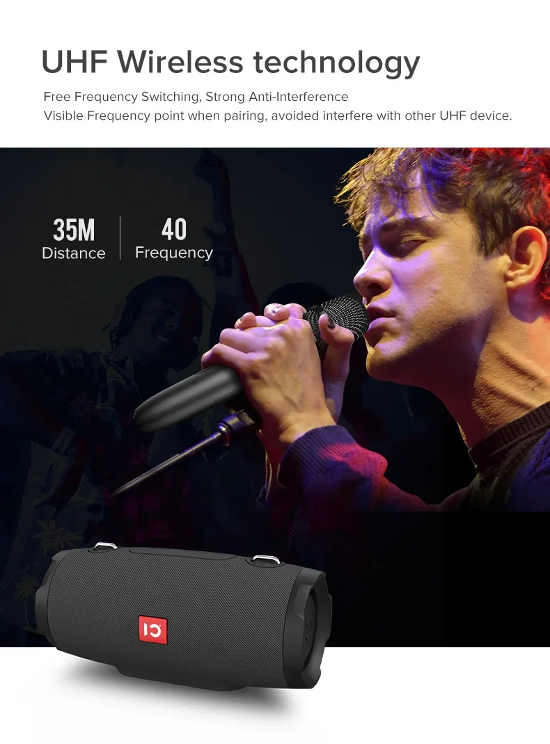 

SHIDU Portable Wireless BT Speaker Super Bass Stereo HIFI Speakers Portable Waterproof Outdoor Bluetooth Speaker