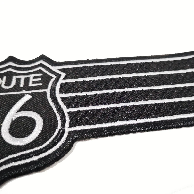 Route 66 The Main Street of America ala per giacca Gilet posteriore Abbigliamento da motociclista Accessori patch ricamati termoadesivi su 26 * 6 cm