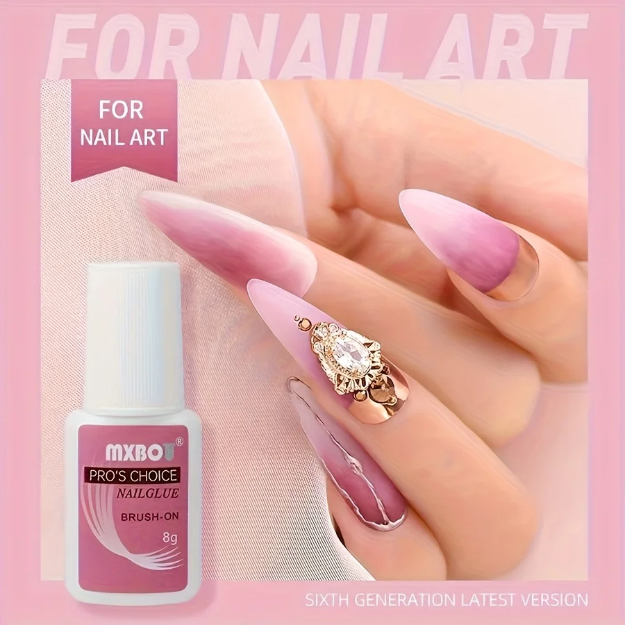 8g 超強力ジェルネイルグルー |   透明なアクリル、傷つきにくい、使いやすい、しっかり接着、優れた耐久性、よく硬化、強力な接着剤