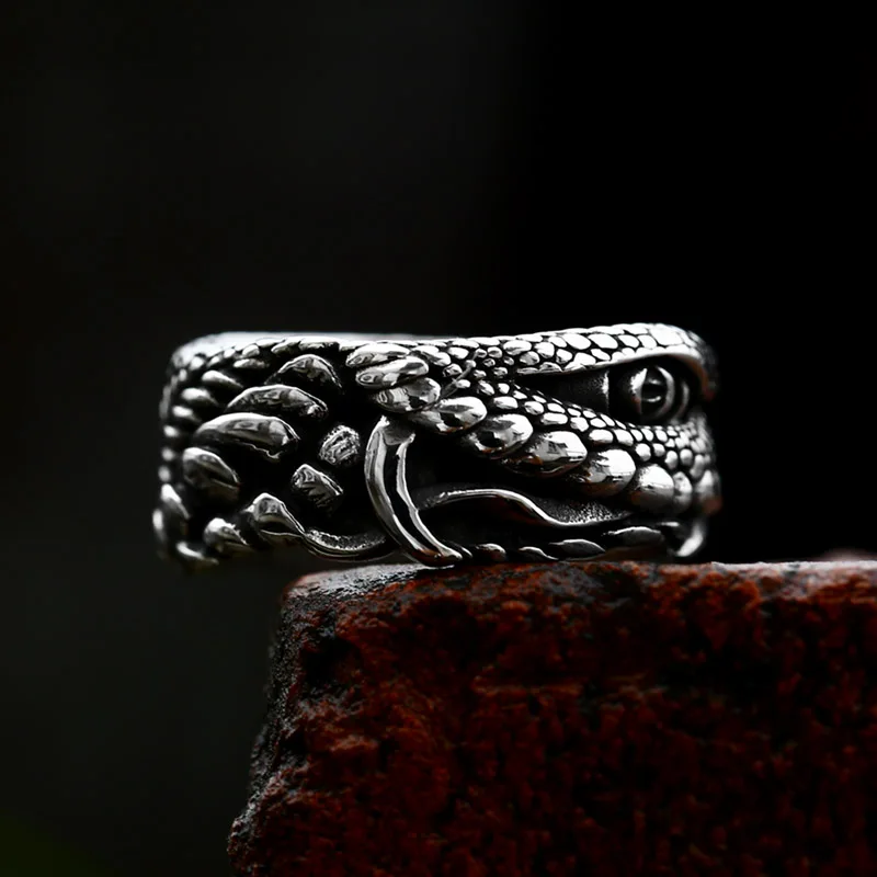 BEIER 2022 New Creative Design Crocodile Ring Crocodile Eye Ring For Men Hip Hop Party Jewelry Gift Dropshipping