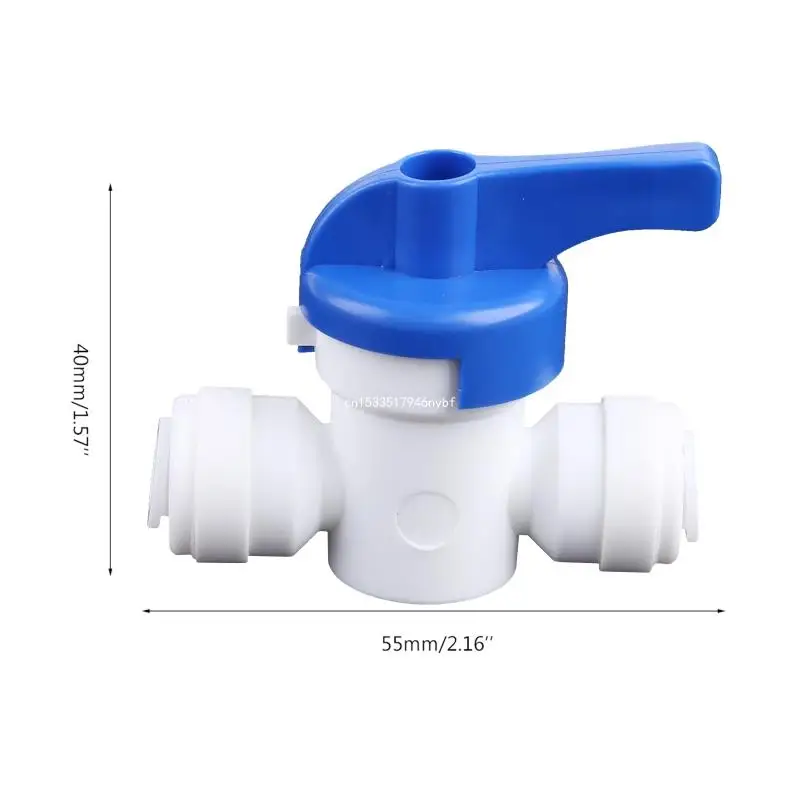 Bola plástico en T alimentación RO ósmosis inversa para válvula, manguera 1/4 acoplamiento rápido macho, grifo