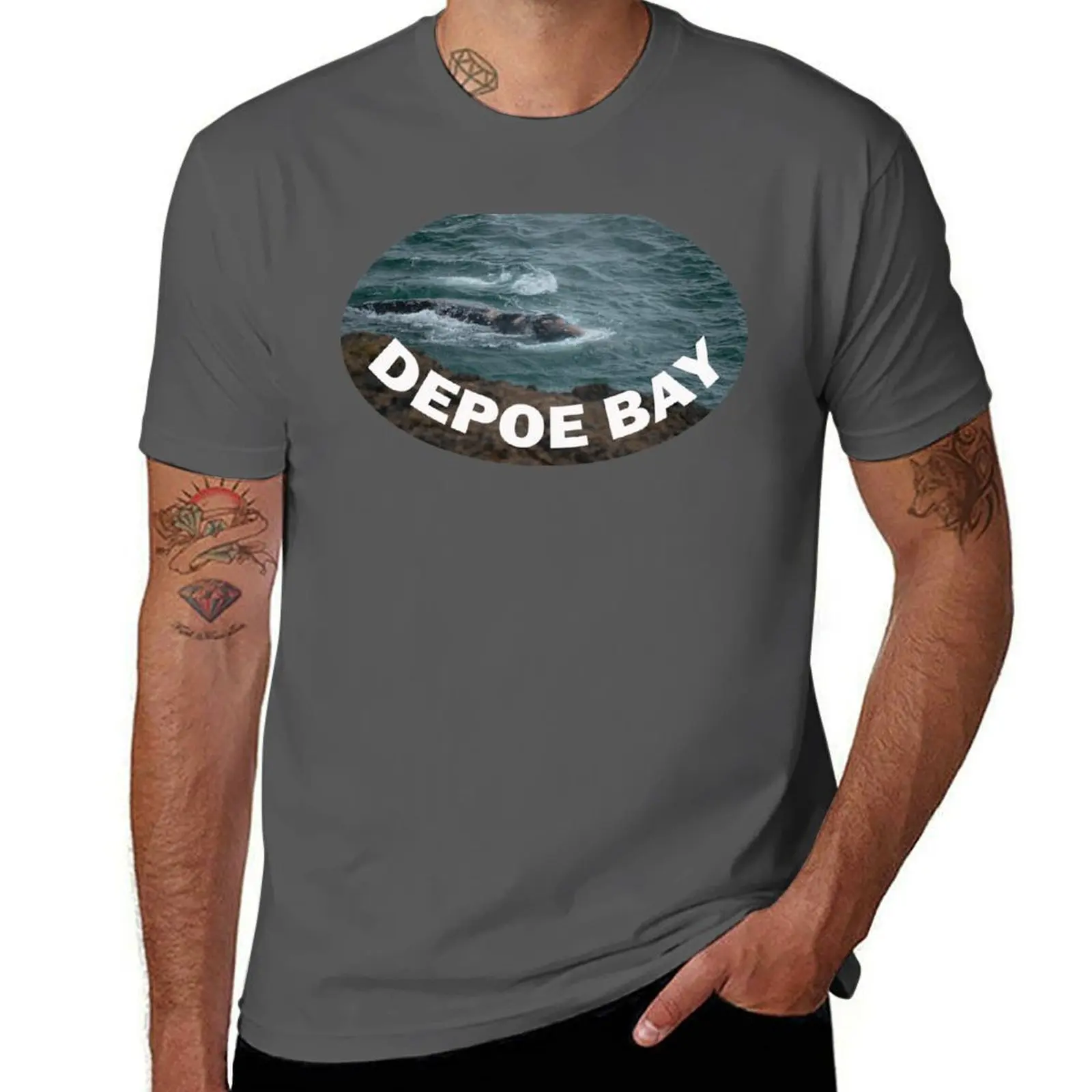 

DEPOE BAY OREGON T-Shirt oversized blanks quick drying Luxury man mens shirts graphic tee