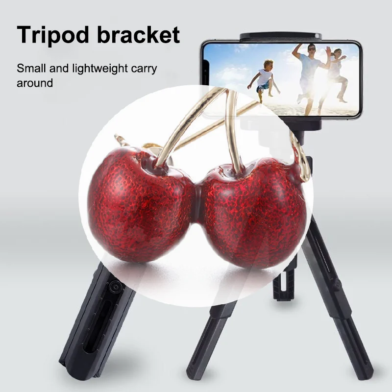 Trípode telescópico compacto para teléfono inteligente con palo selfie para video en vivo y retratos